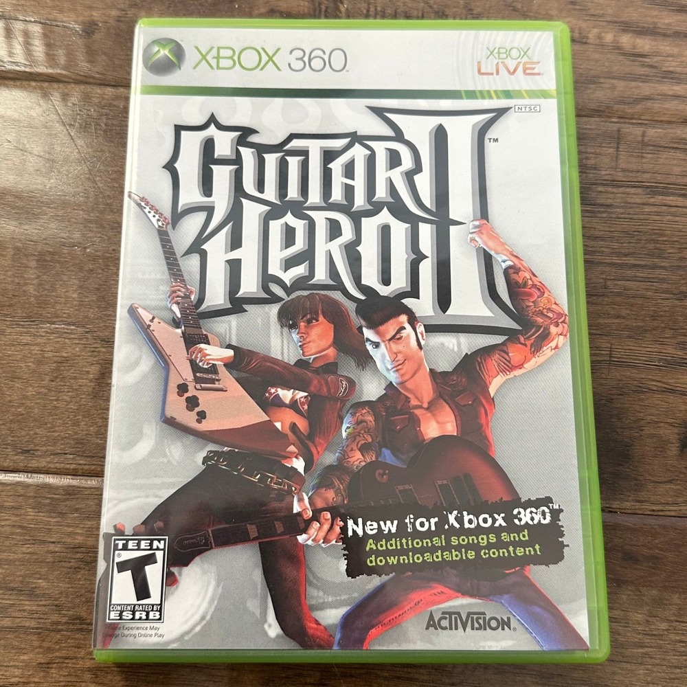 Activision Guitar Hero II Microsoft Xbox 360 Video Game Disc Case 2007